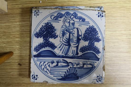 Fifteen Delft tiles